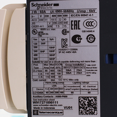 LC1D40AB7 Контактор Schneider Electric