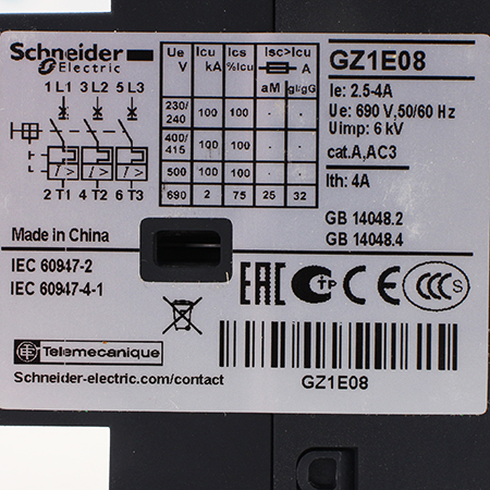 GZ1E08 Выключатель автоматический Schneider Electric