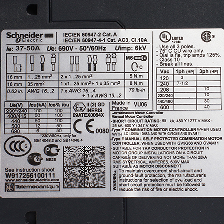 GV3P50 Выключатель автоматический Schneider Electric (б/у)