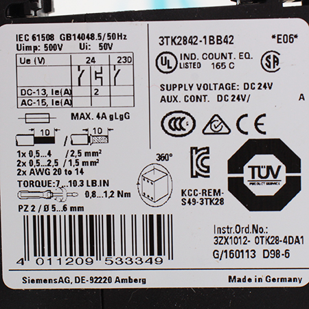 3TK2842-1BB42 Контактор Siemens