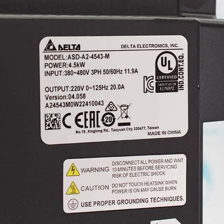 ASD-A2-4543-M Блок управления сервосистемы переменного тока Delta