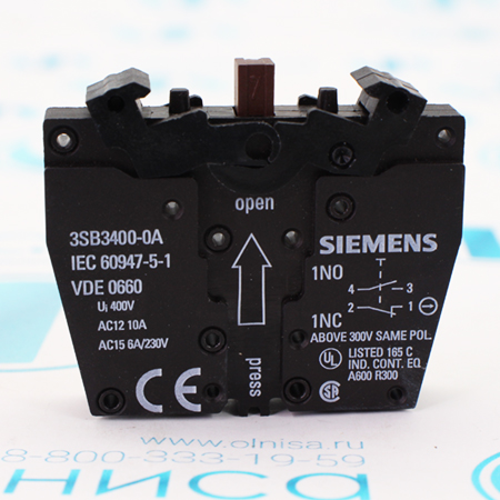 3SB3400-0A Контакт дополнительный Siemens