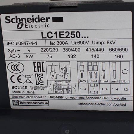 LC1E250U5 Контактор Schneider Electric