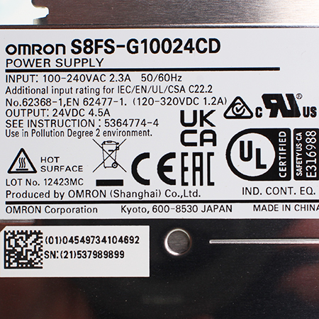 S8FS-G10024CD Источник питания импульсный Omron