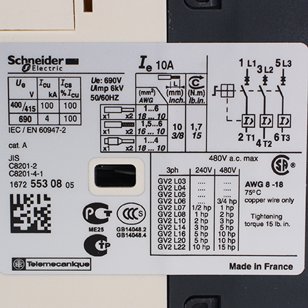 GV2L14 Выключатель автоматический Schneider Electric