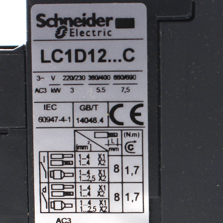 LC1D12BD Контактор трехполюсный Schneider Electric