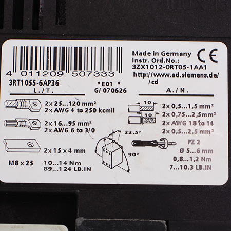 3RT1055-6AP36 Контактор Siemens