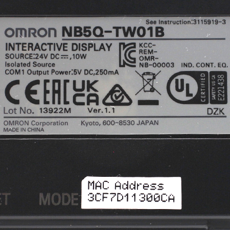 NB5Q-TW01B Панель оператора Omron