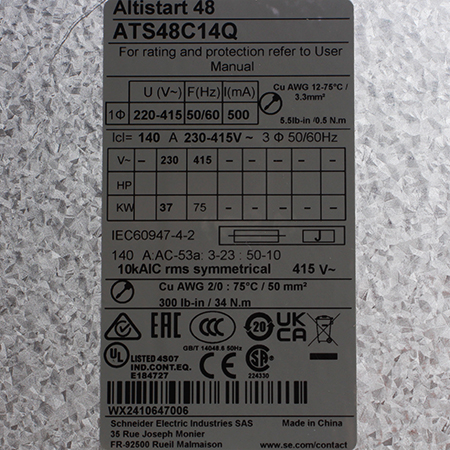 ATS48C14Q Устройство плавного пуска Schneider Electric