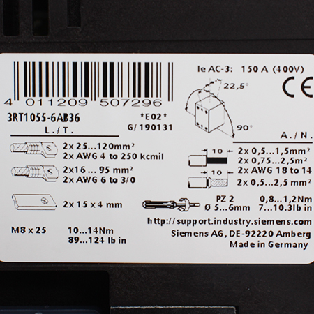 3RT1055-6AB36 Контактор силовой Siemens