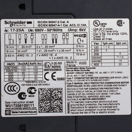 GV3P25 Выключатель автоматический Schneider Electric