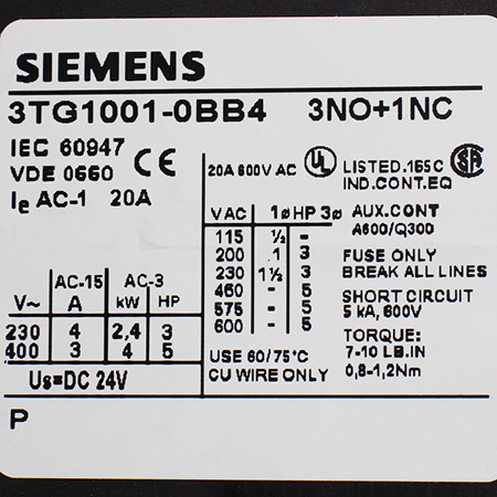 3TG1001-0BB4 Контактор Siemens