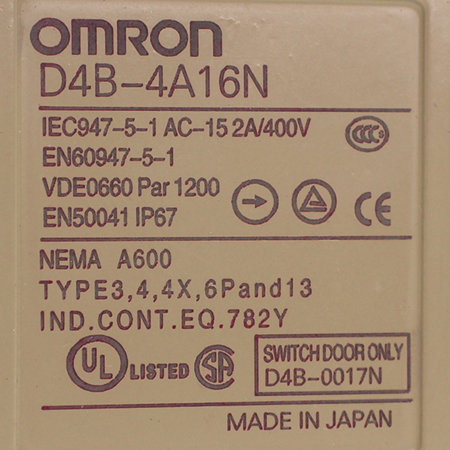 D4B-4A16N Выключатель безопасности концевой Omron