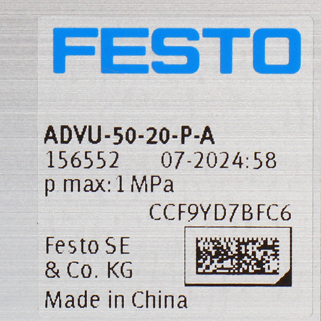 ADVU-50-20-P-A Пневмоцилиндр компактный Festo