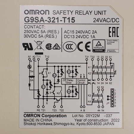 G9SA-321-T15 Реле безопасности Omron