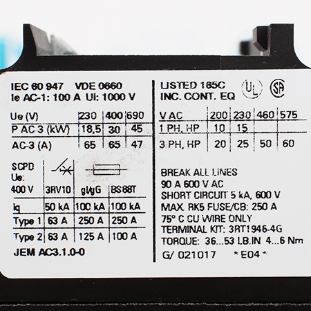 3RT1044-1AL20 Контактор Siemens (б/у)