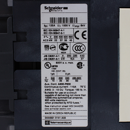 LC1D80U7 Контактор Schneider Electric