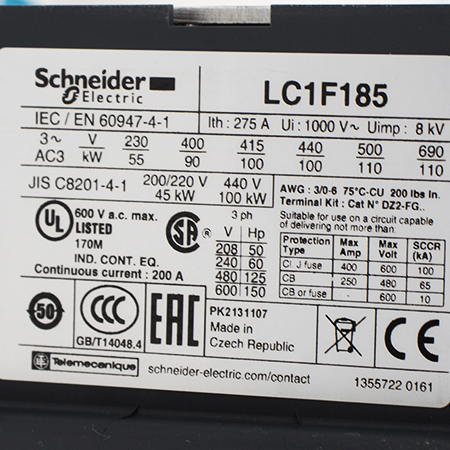 LC1F185P7 Контактор Schneider Electric