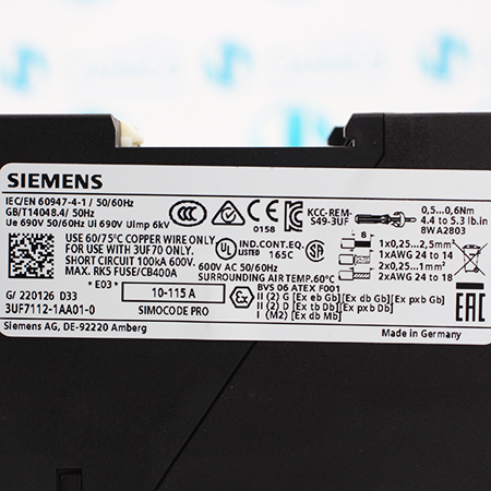 3UF7112-1AA01-0 Модуль измерения тока Siemens