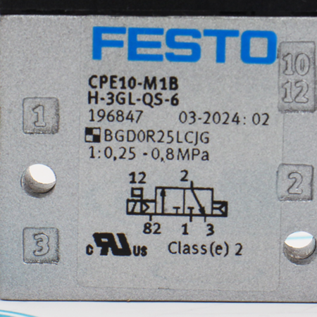 CPE10-M1BH-3GL-QS-6 Распределитель с электромагнитным управлением Festo