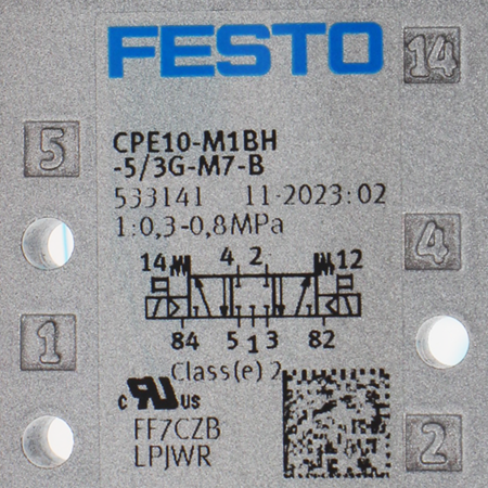 CPE10-M1BH-5/3G-M7-B Распределитель с электромагнитным управлением Festo