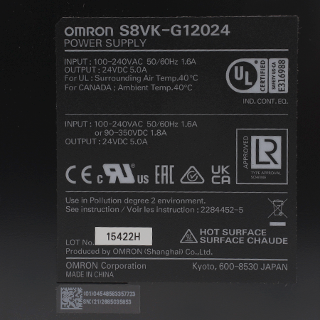 S8VK-G12024 Источник питания Omron