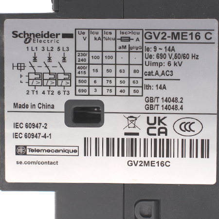 GV2ME16 Выключатель автоматический Schneider Electric