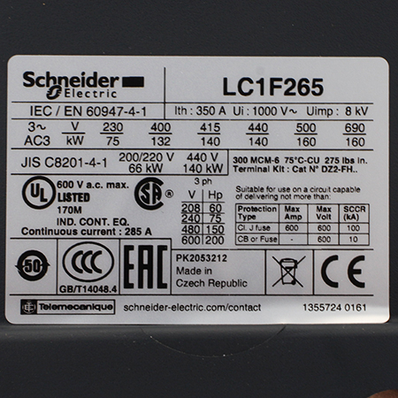 LC1F265P7 Контактор Schneider Electric