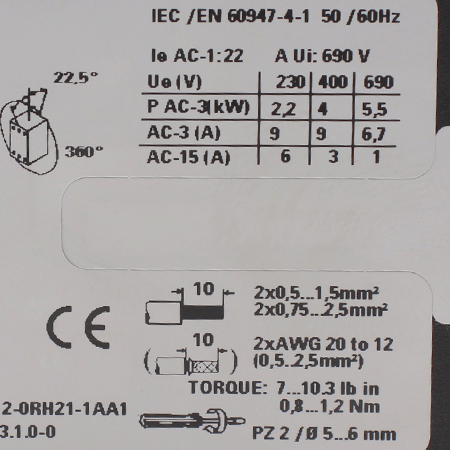 3RT2016-1AP02 Контактор Siemens