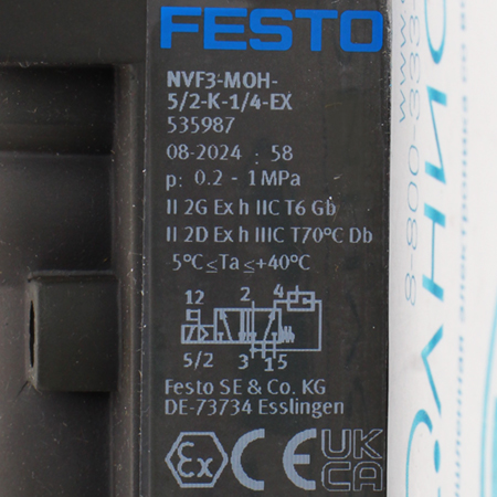 NVF3-MOH-5/2-K-1/4-EX  Распределитель с электроуправлением Festo