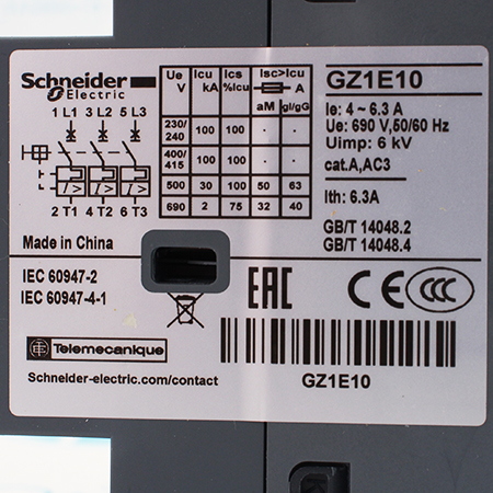 GZ1E10 Выключатель автоматический Schneider Electric