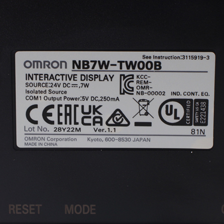 NB7W-TW00B Панель оператора сенсорная Omron