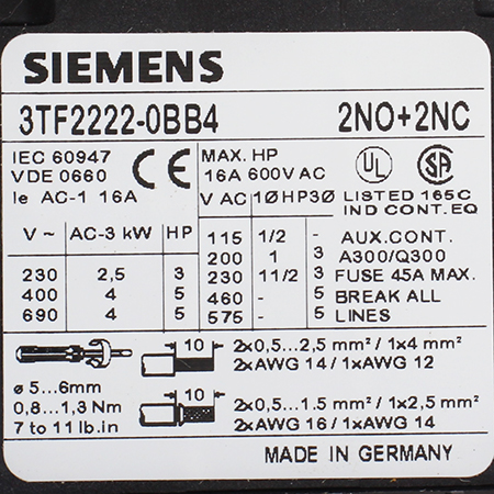 3TF2222-0BB4 Контактор Siemens