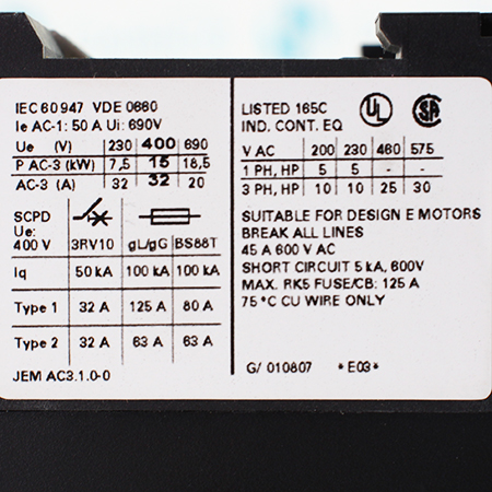 3RT1034-1AG20 Контактор Siemens (с хранения)