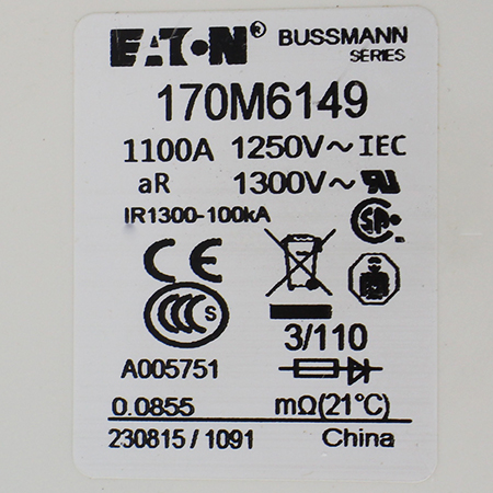 170M6149 Предохранитель быстродействующий Bussmann/Eaton