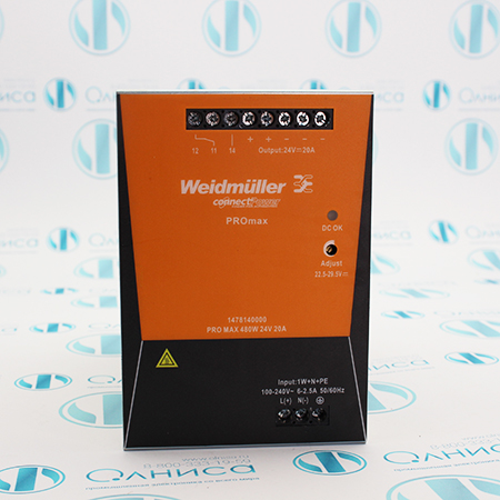 1478140000 PRO MAX 480W 24V 20A Источник питания Weidmueller