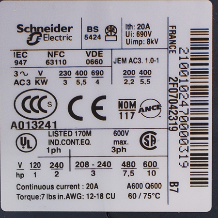 LC2K1210B7 Контактор реверсивный Schneider Electric/Telemecanique