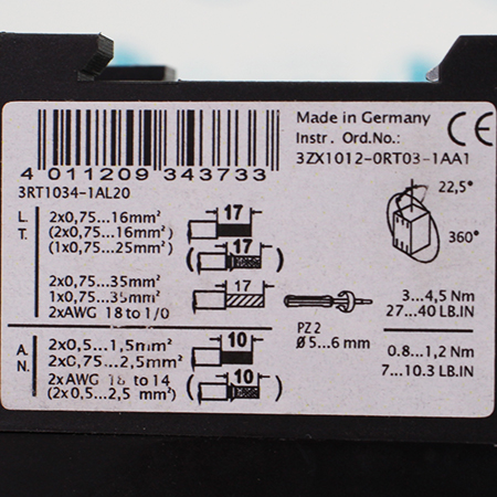 3RT1034-1AL20 Контактор Siemens (с хранения)