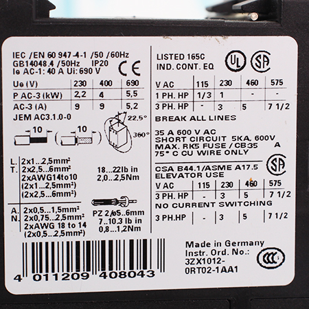 3RT1023-1AP00 Контактор Siemens