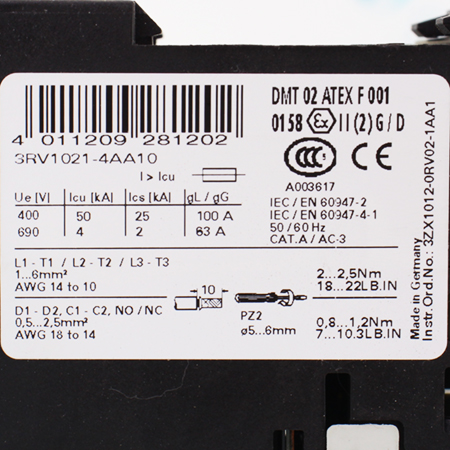 3RV1021-4AA10 Выключатель автоматический Siemens