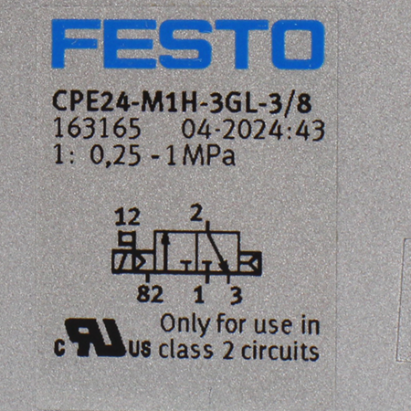 CPE24-M1H-3GL-3/8 Распределитель с электромагнитным управлением Festo