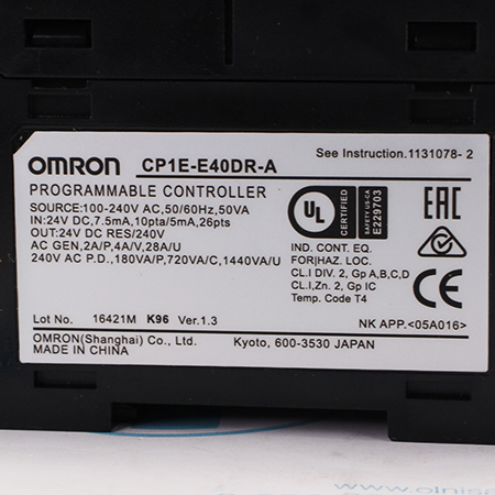 CP1E-E40DR-A Контроллер программируемый логический Omron