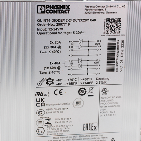 QUINT4-DIODE/12-24DC/2X20/1X40 2907719 Модуль диодный Phoenix Contact