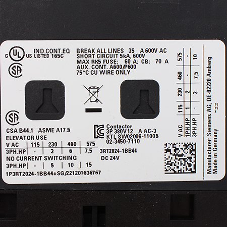 3RT2024-1BB44 Контактор Siemens