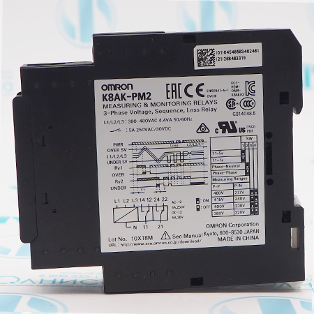 K8AK-PM2 Реле контроля Omron (На запчасти)