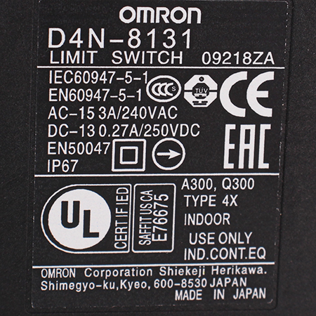 D4N-8131 Выключатель концевой Omron