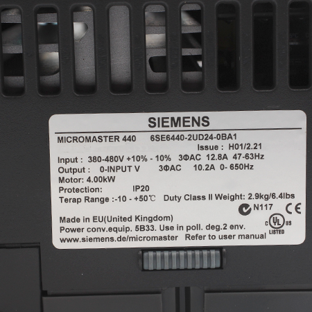 6SE6440-2UD24-0BA1 Преобразователь частоты Siemens