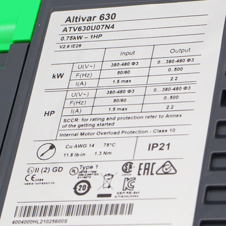 ATV630U07N4 Преобразователь частоты Schneider Electric