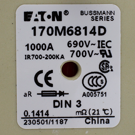 170M6814D Предохранитель быстродействующий Bussmann/Eaton