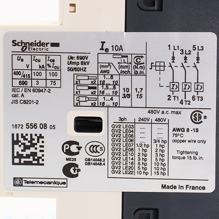 GV2LE14 Выключатель автоматический Schneider Electric